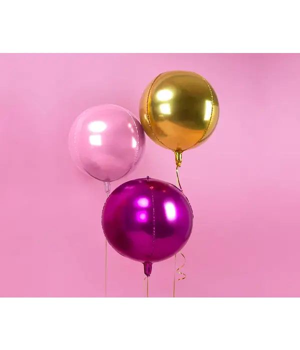 Folie Ballon Bal Metallic Lichtroze 40cm
