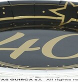 Bordjes 40 Jaar Zwart & Goud Chique