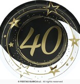 Bordjes 40 Jaar Zwart & Goud Chique