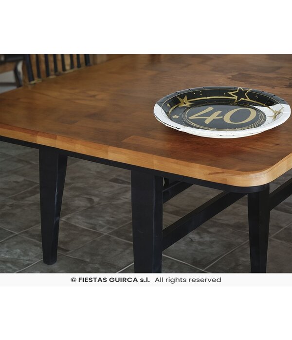 Bordjes 40 Jaar Zwart & Goud Chique