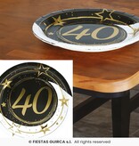 Bordjes 40 Jaar Zwart & Goud Chique