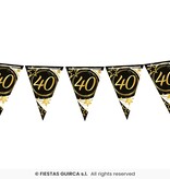 Vlaggenlijn 40 Jaar Zwart & Goud Chique