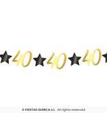 Slinger 40 Jaar Zwart & Goud Chique