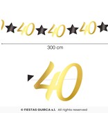 Slinger 40 Jaar Zwart & Goud Chique