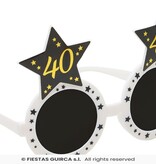 Feestbril 40 Jaar  Zwart & Goud