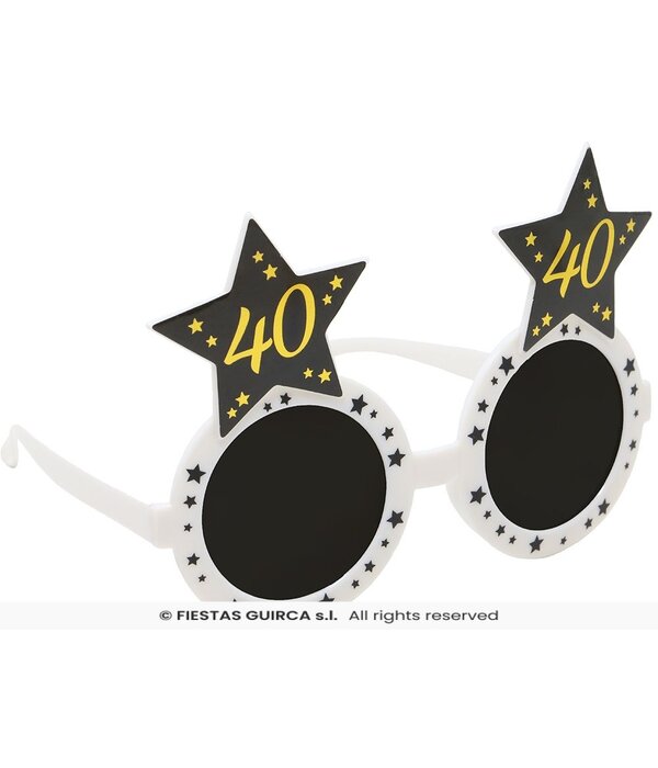 Feestbril 40 Jaar  Zwart & Goud