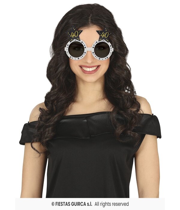 Feestbril 40 Jaar  Zwart & Goud