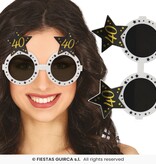 Feestbril 40 Jaar  Zwart & Goud