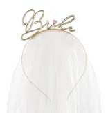 Tiara met Sluier Bride Goud
