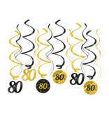 Classy Party Swirls 80 Jaar (12st)