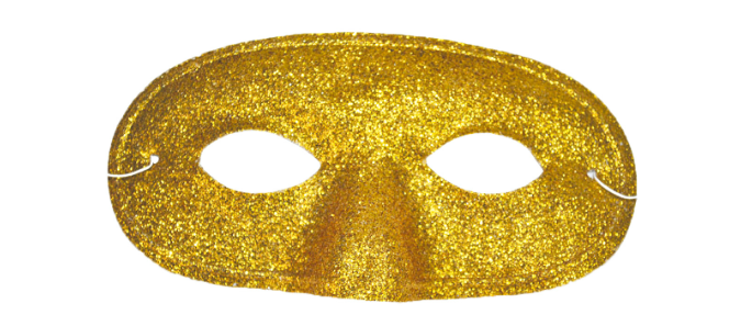 Oogmasker Goud met glitters afbeelding