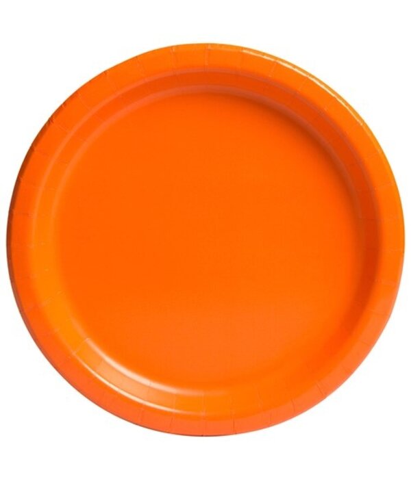 Oranje Feestborden Pumpkin 23cm (16st)