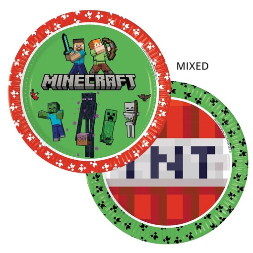 Minecraft Party Bordjes 23cm (8st)
