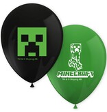Bedrukte Minecraft Ballonnen Creeper 30cm (8st)