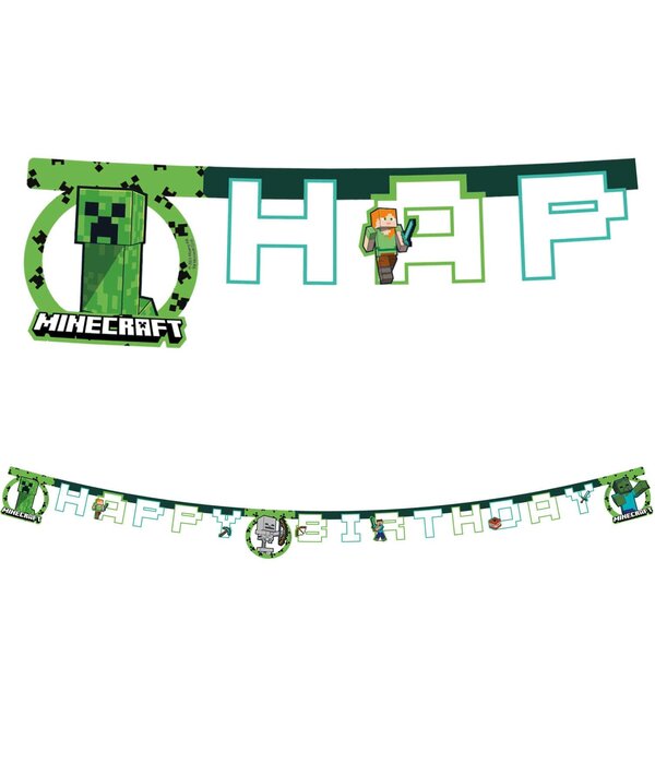 Minecraft Letterbanner Happy Birthday (2m)