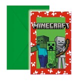 Minecraft Uitnodigingen Met Enveloppe (6st)