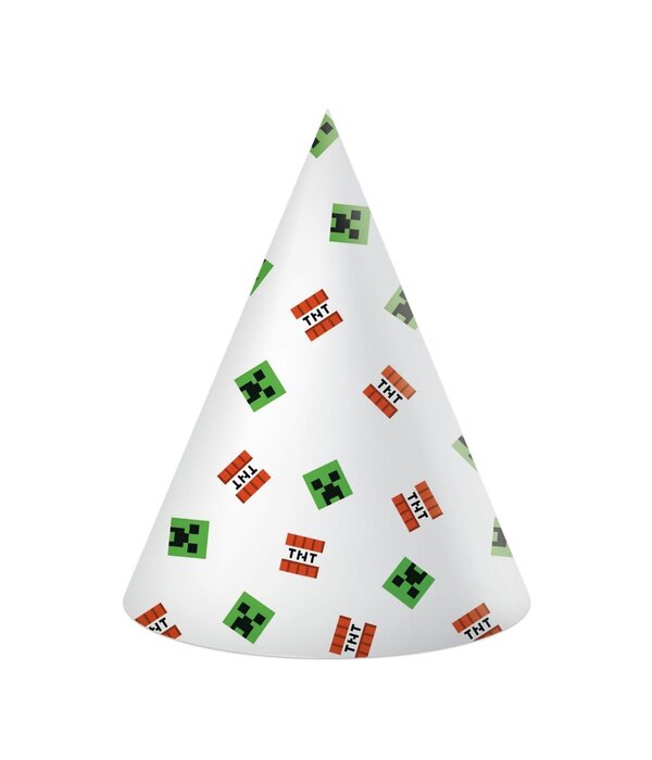 Feesthoedjes Minecraft (6st)