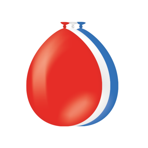 Ballonnen Rood-Wit-Blauw (10st)