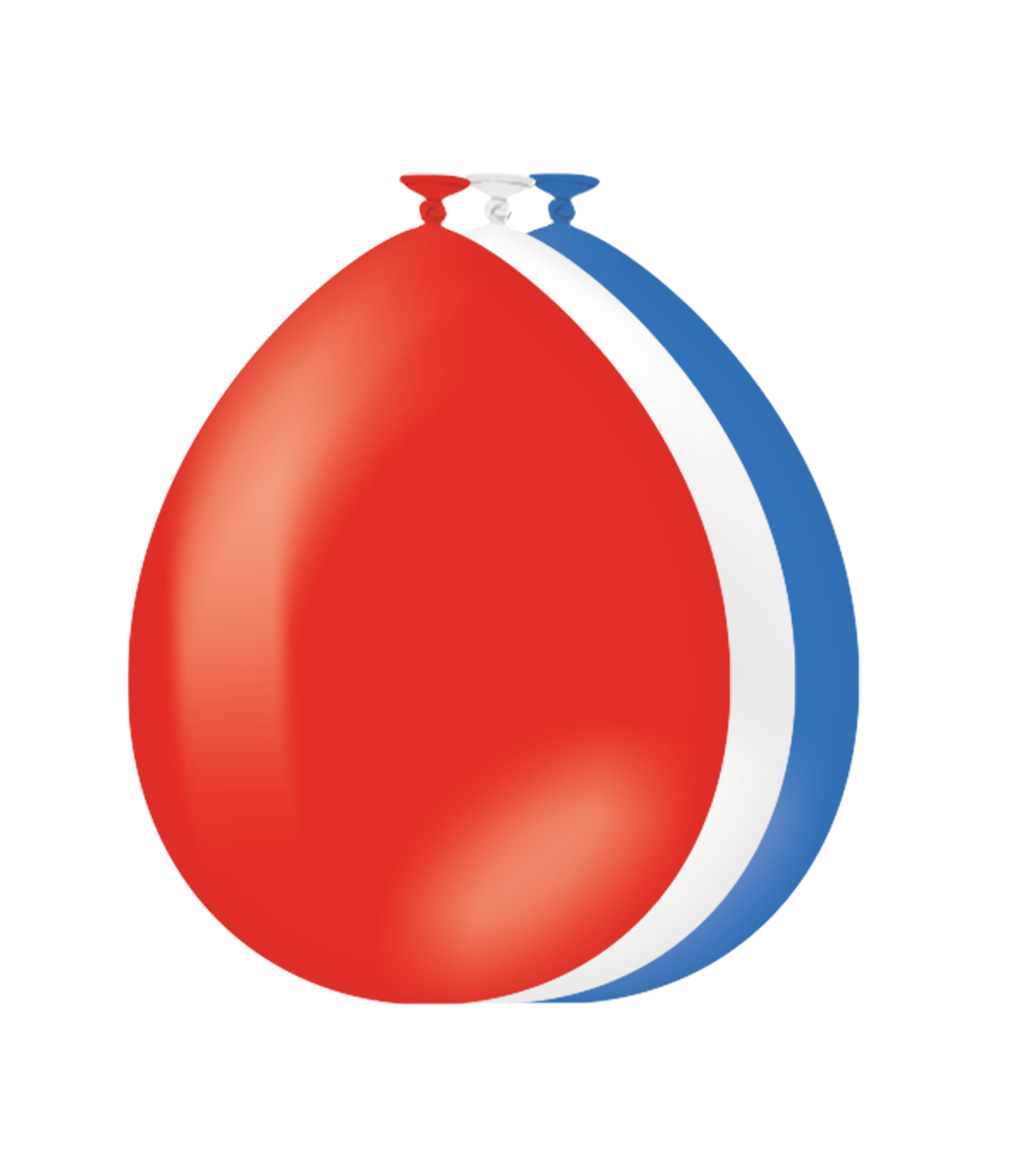 Ballonnen Rood-Wit-Blauw (50st)
