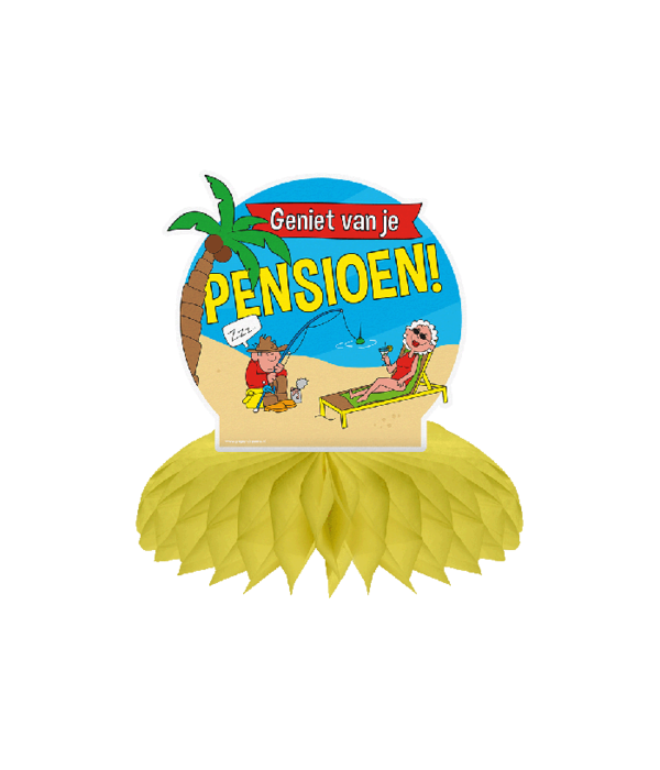 Tafeldecoratie Geniet Van Je Pensioen Geel