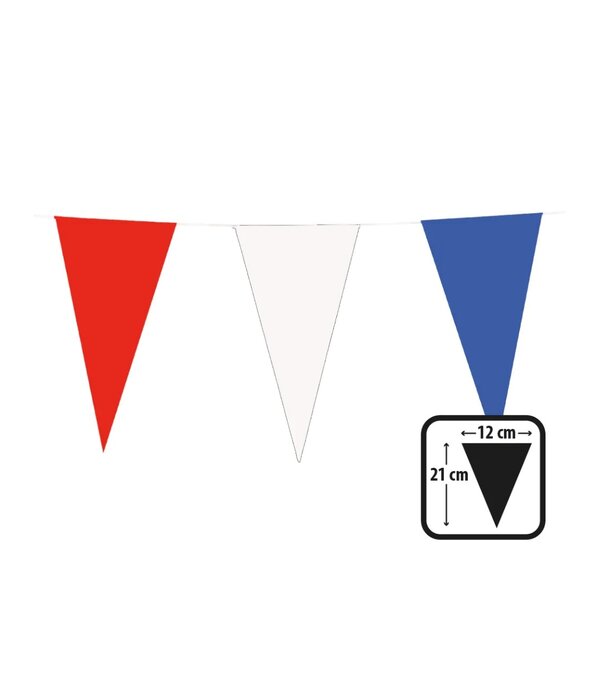 Papieren Vlaggenlijn Rood-Wit-Blauw (10m)