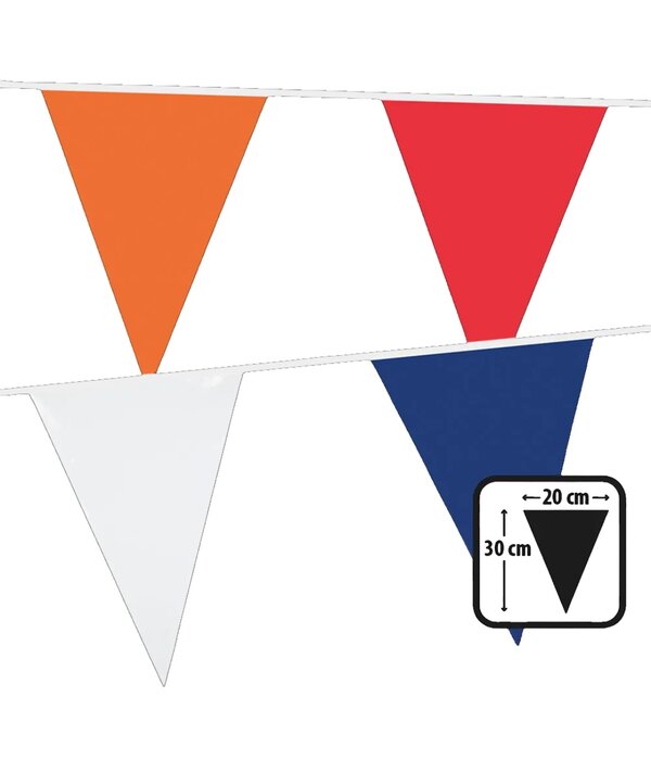 Vlaggenlijn Oranje-Rood-Wit-Blauw (10m)