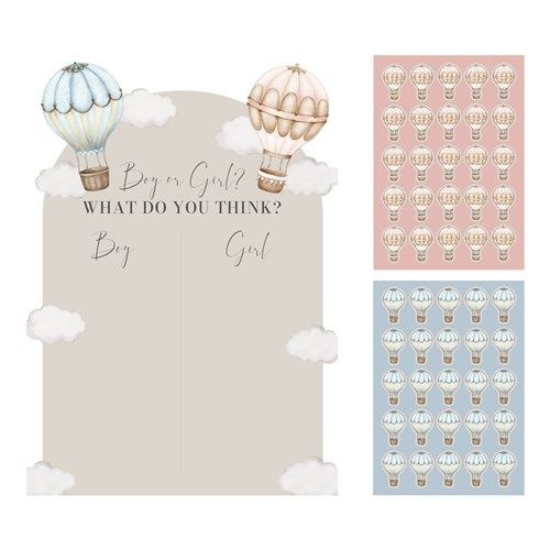 Stembord Baby Balloons Gender Reveal Classic afbeelding