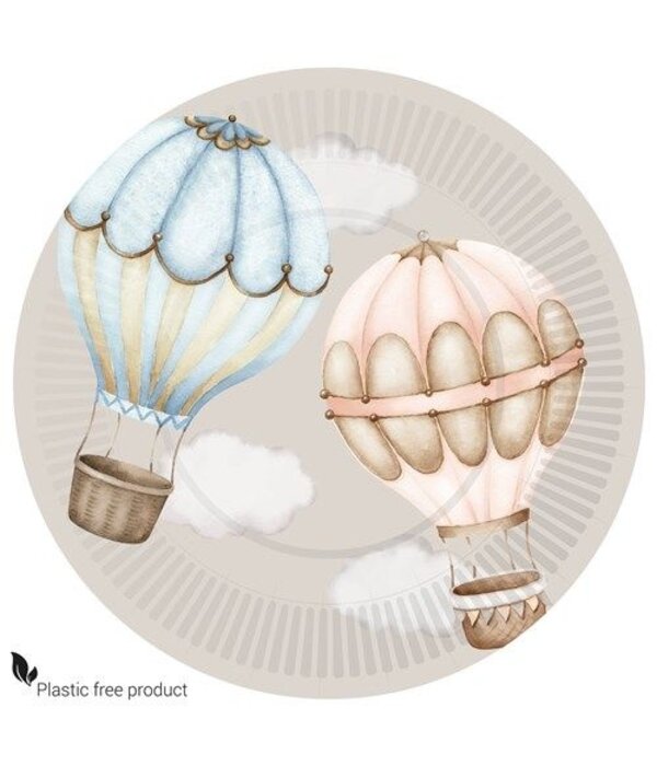 Bordjes  Gender Reveal Luchtballon Classic (8st)