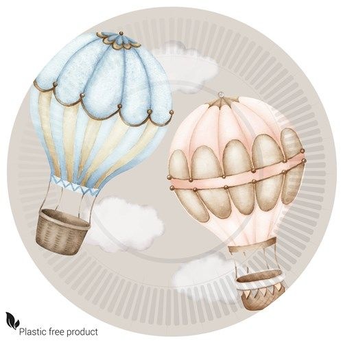 Bordjes  Gender Reveal Luchtballon Classic (8st)