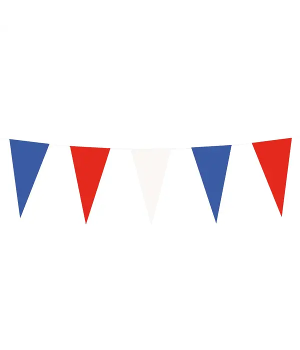 Papieren Vlaggenlijn Rood-Wit-Blauw (10m)
