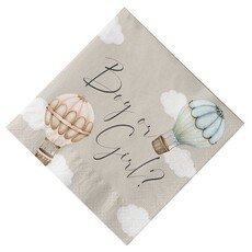 Servetten Gender Reveal Luchtballon Classic (20st)