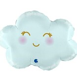 Folieballon Wolkje Satijn Pastel Blauw (61cm)