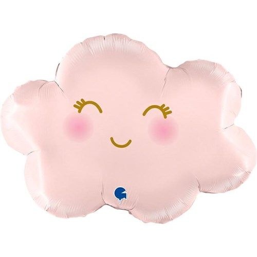 Folieballon Wolkje Satijn Pastel Roze (61cm)