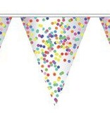 Doorzichtige Vlaggenlijn Confetti (10m)