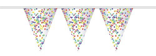 Doorzichtige Vlaggenlijn Confetti (10m) afbeelding