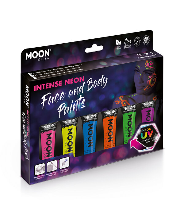 Face And Body Paints UV Neon Kit