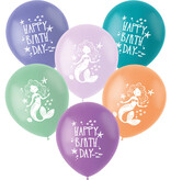 Zeemeermin Magic Happy Birthday Ballonnen (6st)