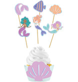 Cupcake Decoratie Set Zeemeermin Magic (6st)