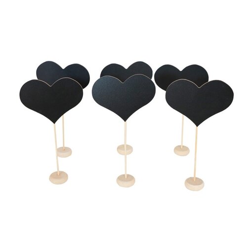 Tafel Naam Bordjes Leisteen/Hout (6st)