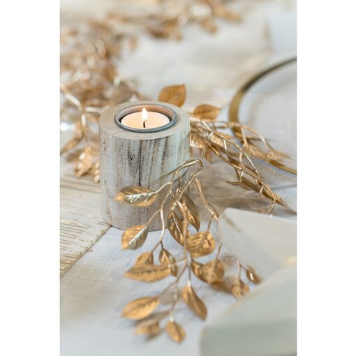 Gebleekte Houten Kaarshouder