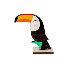 Houten Toekan Decoratie Dubbelzijdig (10cm)