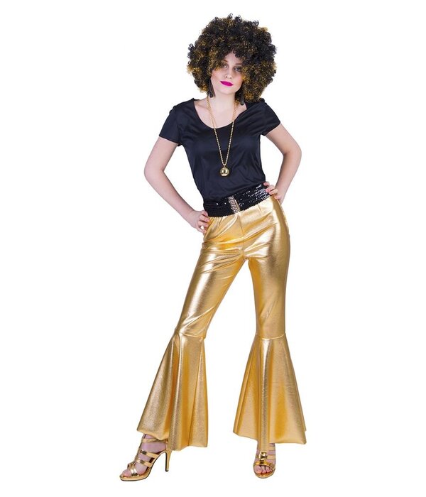 Disco Fever Flarepants Goud Dames