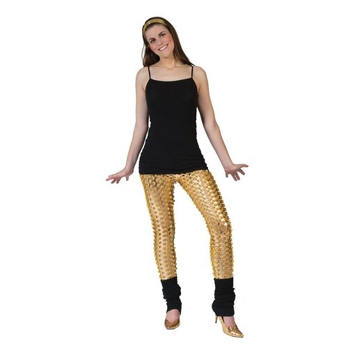 Legging Met Gaten Goud