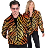 Pailletten Bomberjas Tijger Volwassenen