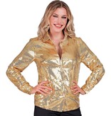 Pailletten Shirt Dames Goud