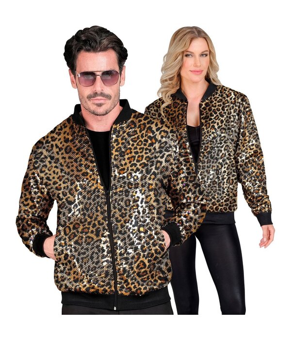 Pailletten Bomberjas Luipaard Volwassenen