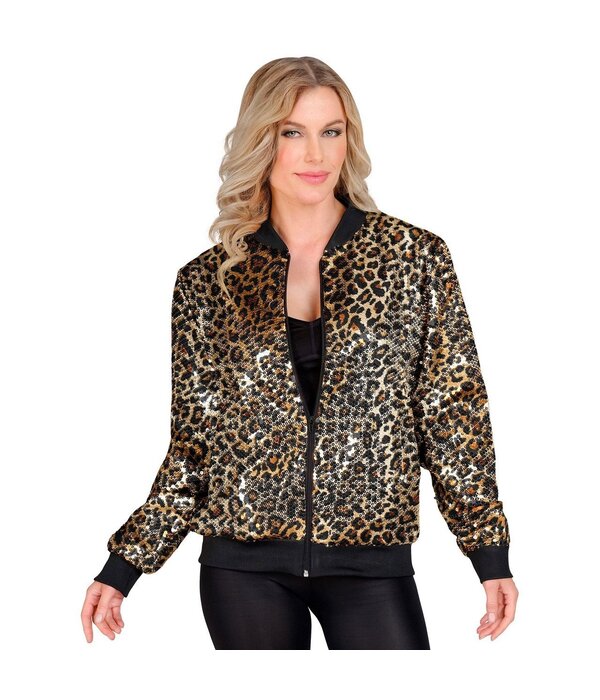 Pailletten Bomberjas Luipaard Volwassenen