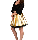 Cirkelrok Metallic Goud Dames