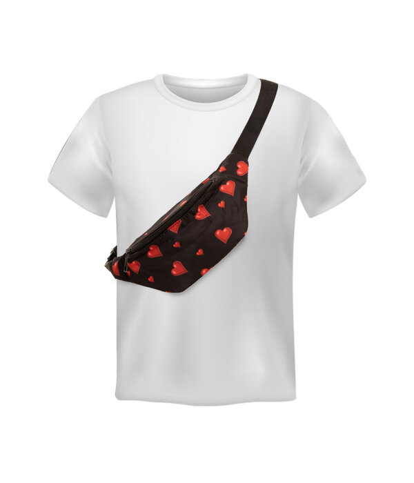 Heuptasje Zwart Met Hartjes