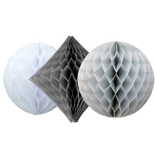 Honeycomb Set Chique Grijs (3st)